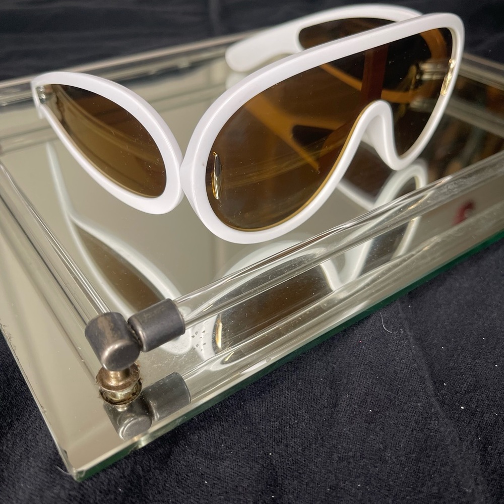 Retro White and with Brown tint Sunglasses